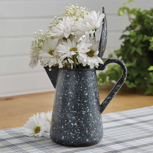 Granite Enamelware Pitcher with Lid Gray Park Designs
