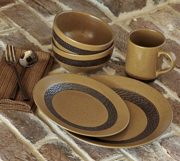 Park Designs Wilderness Trail Moose Salad Plates - Set Of 4 | Rustic Stoneware With Embossed Design
