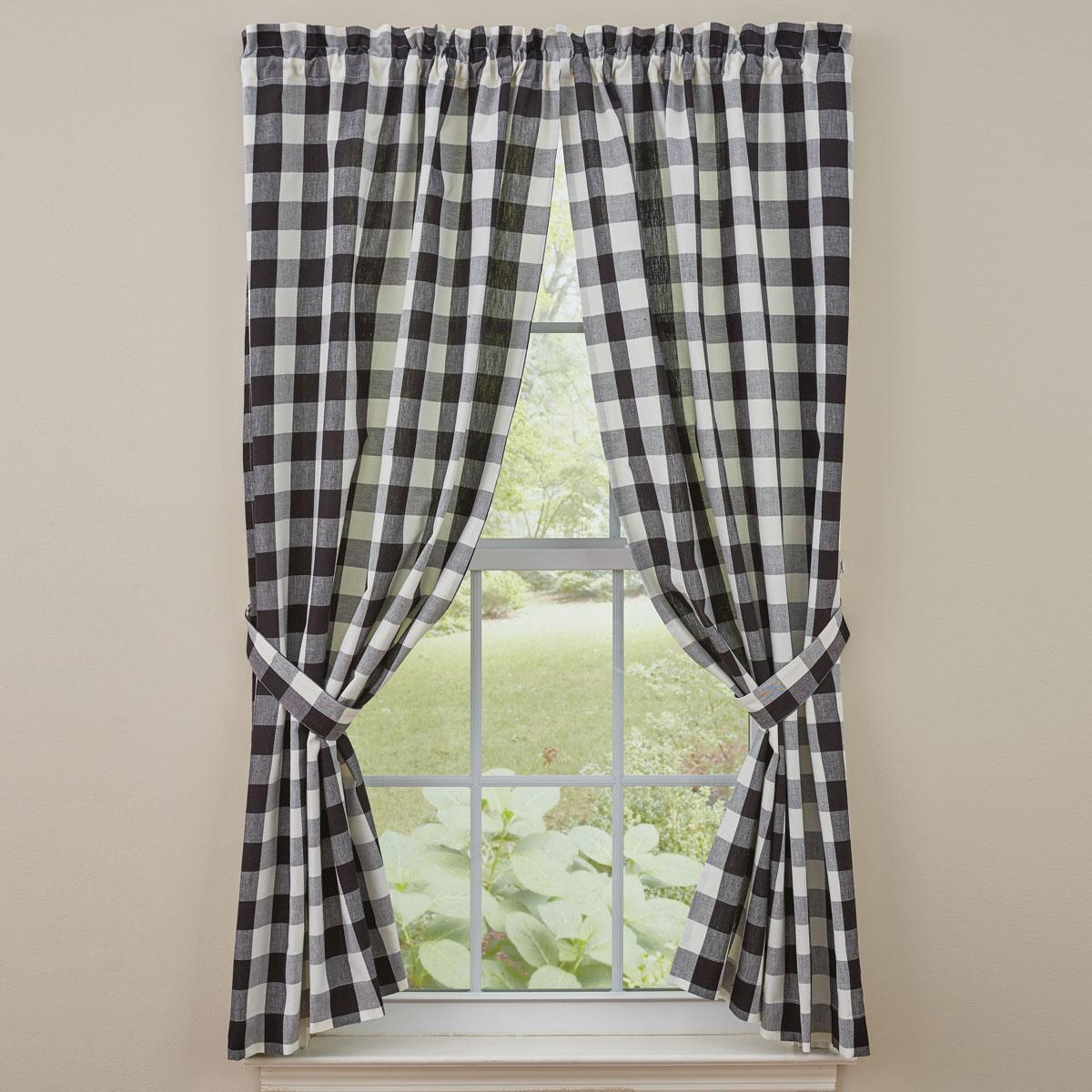 Park Designs Wicklow Check Panels Pair Sage and Cream - Thumbnail 3