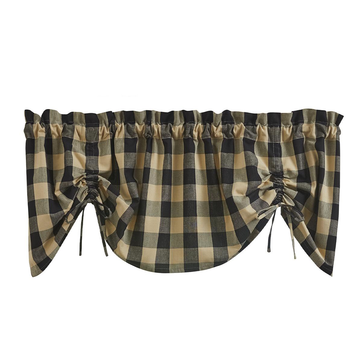 Wicklow Check Lined Farmhouse Valance