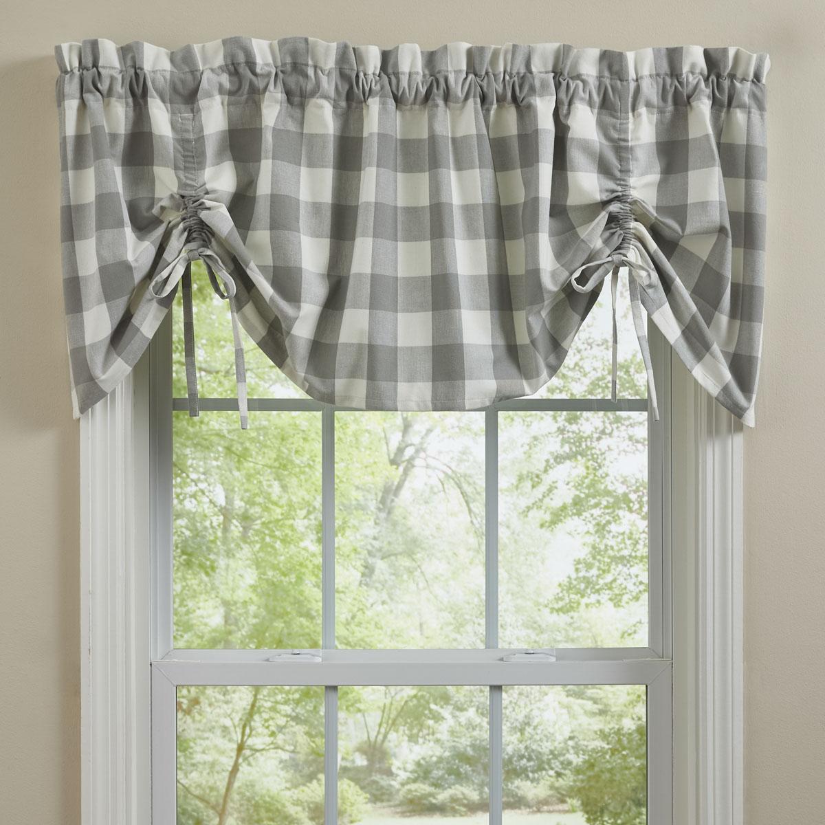 Wicklow Check Lined Farmhouse Valance - Thumbnail 2
