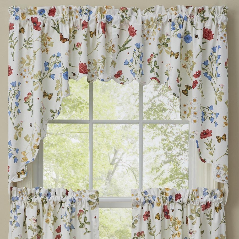 Park Designs Wildflower Scalloped Swag Curtain