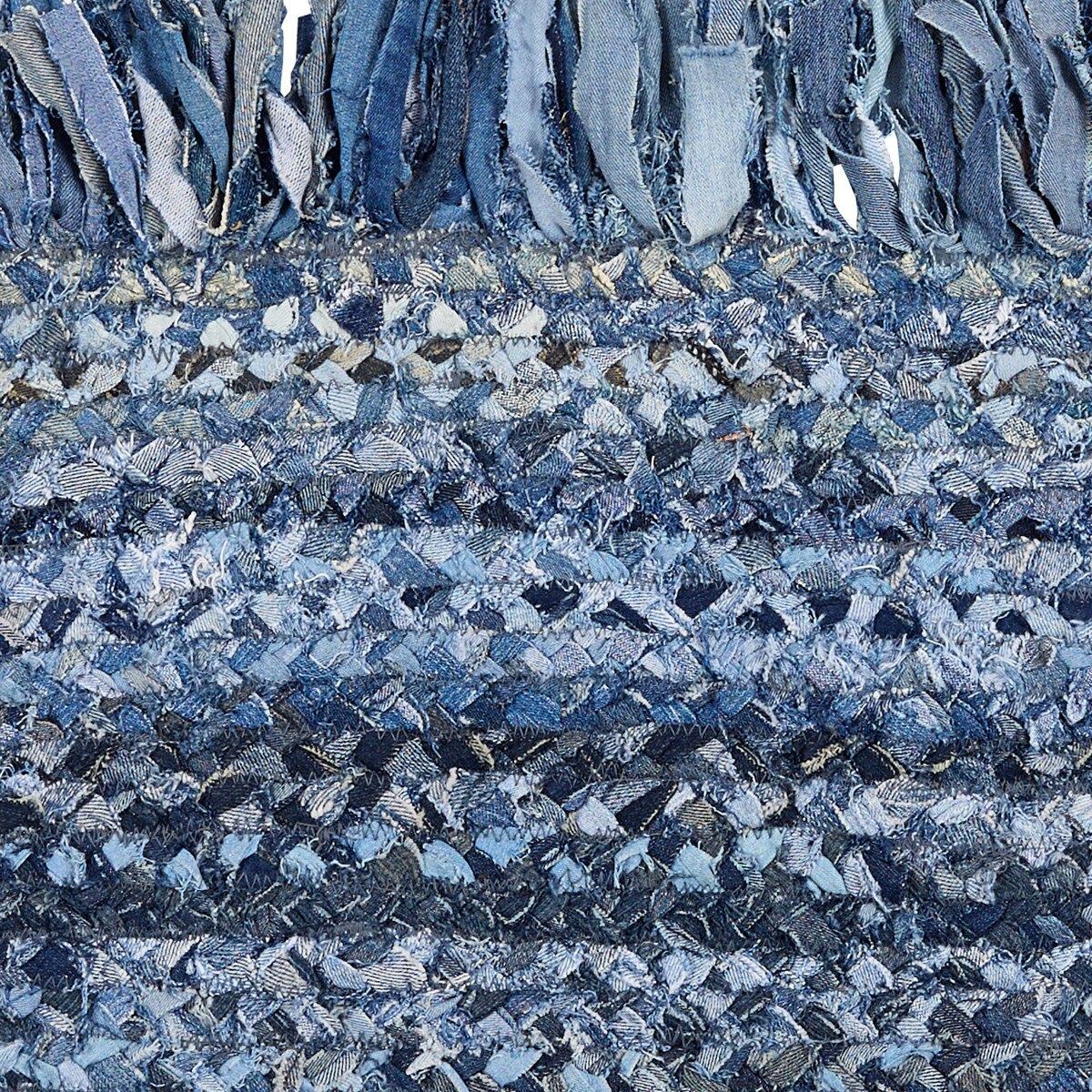 Braided Denim Oval Rug 32