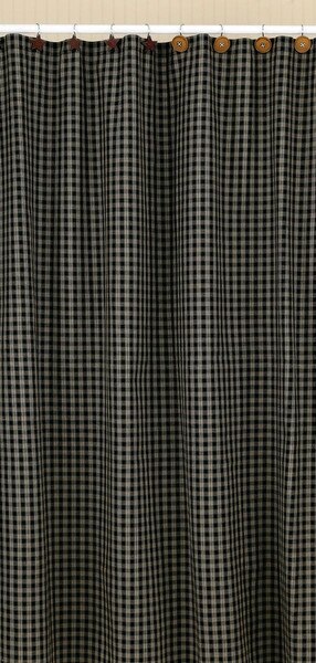 Sturbridge Shower Curtain Black Park Designs