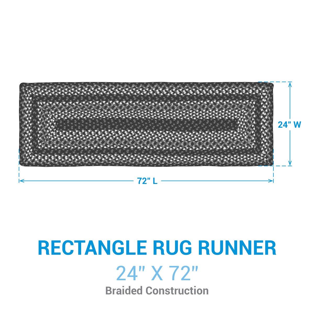 Cornbread Rug Cornbread Braided Rectangle Rug Runner 2X6 | Park Designs