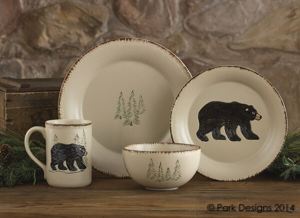 Rustic Retreat Salad Plate Bear Park Designs