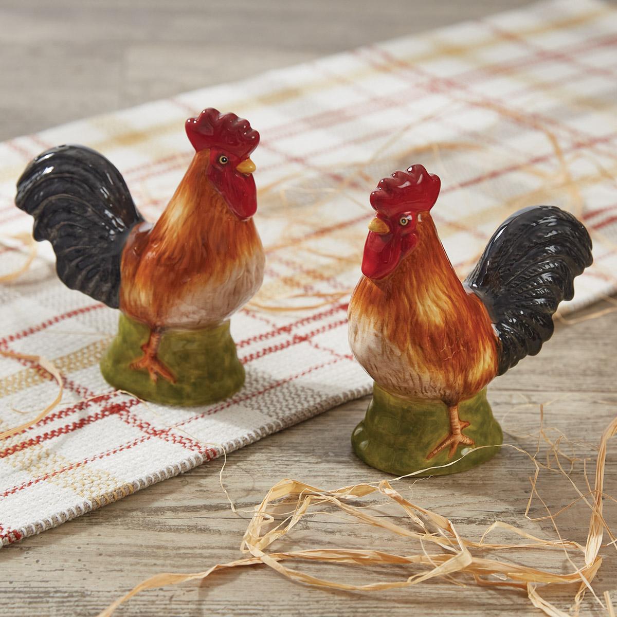 Park Designs Break Of Day Rooster Salt And Pepper Shakers - Thumbnail 2