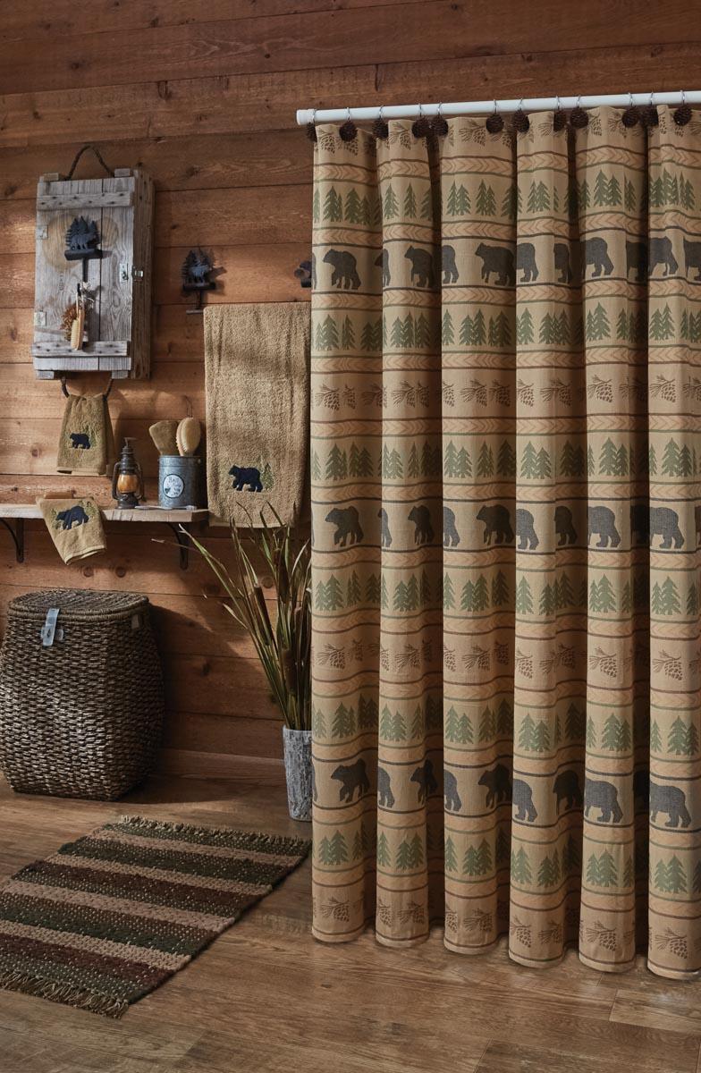 Park Designs Bear Tracks Shower Curtain