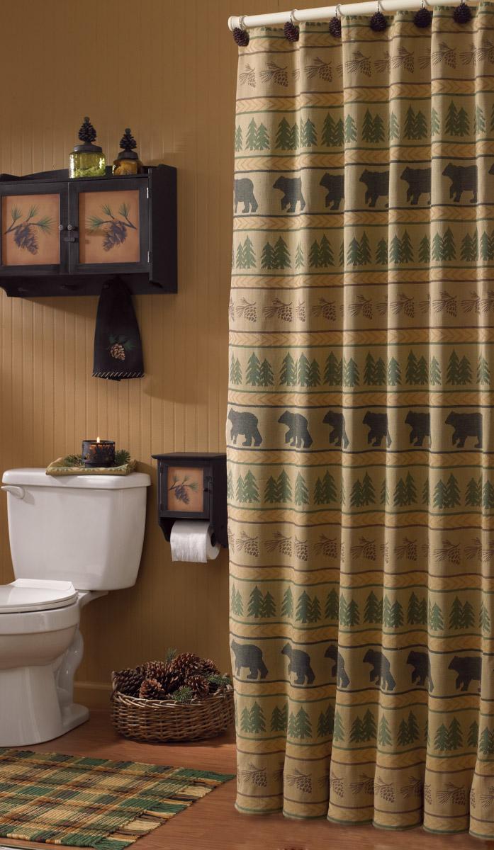 Park Designs Bear Tracks Shower Curtain - Thumbnail 2