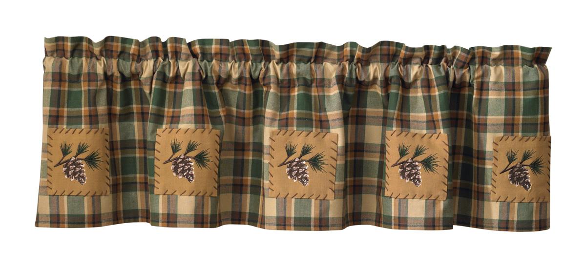 Scotch Pine Lined Patch Valance - Thumbnail 2