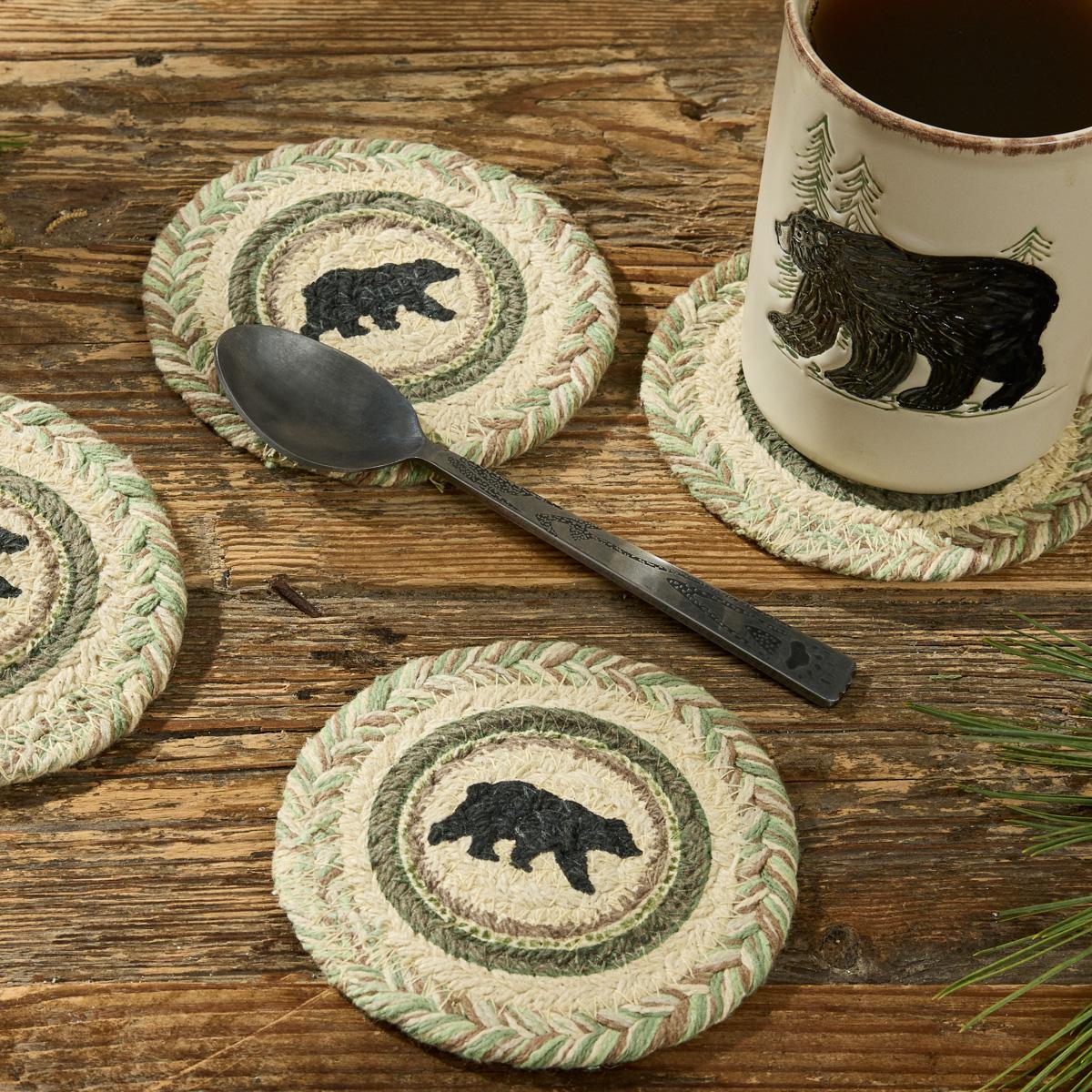 Park Designs Country Pines Bear Braided Coasters - Thumbnail 2