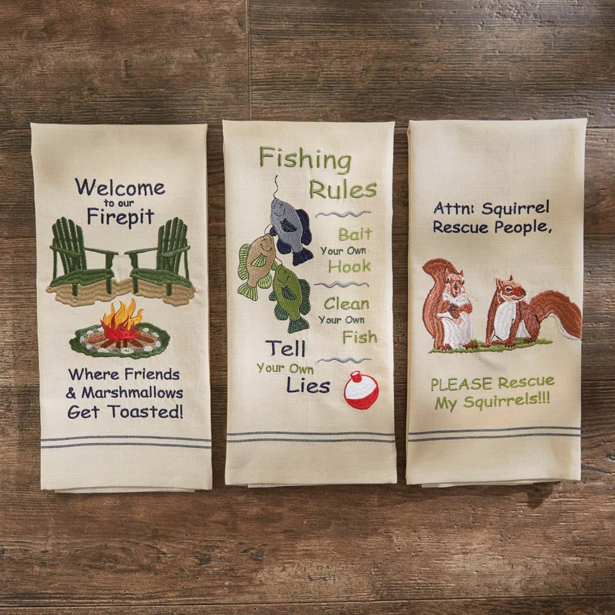 Park Designs Fishing Rules Dishtowels