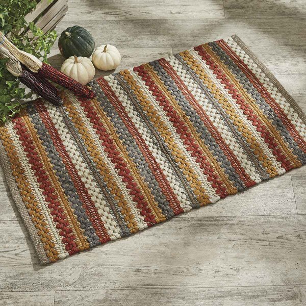 Gathered Pumpkin 2' x 3' Chindi Rug | Park Designs