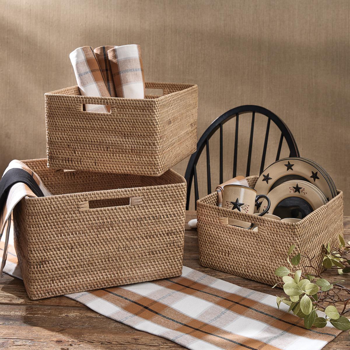 Park Designs Rattan Baskets