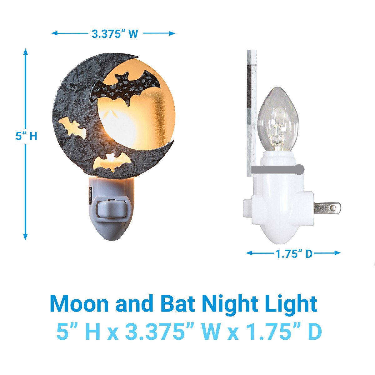 Moonlight Window Bat Moon And Bat Night Light | Split-p