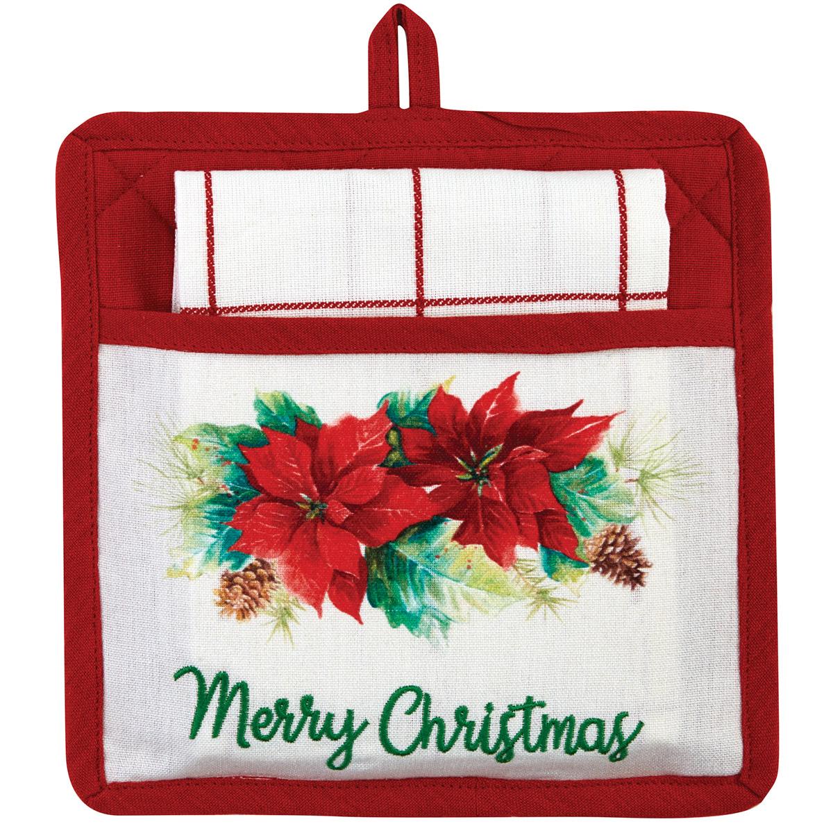 Park Designs Poinsettia Pine Potholder - Thumbnail 4