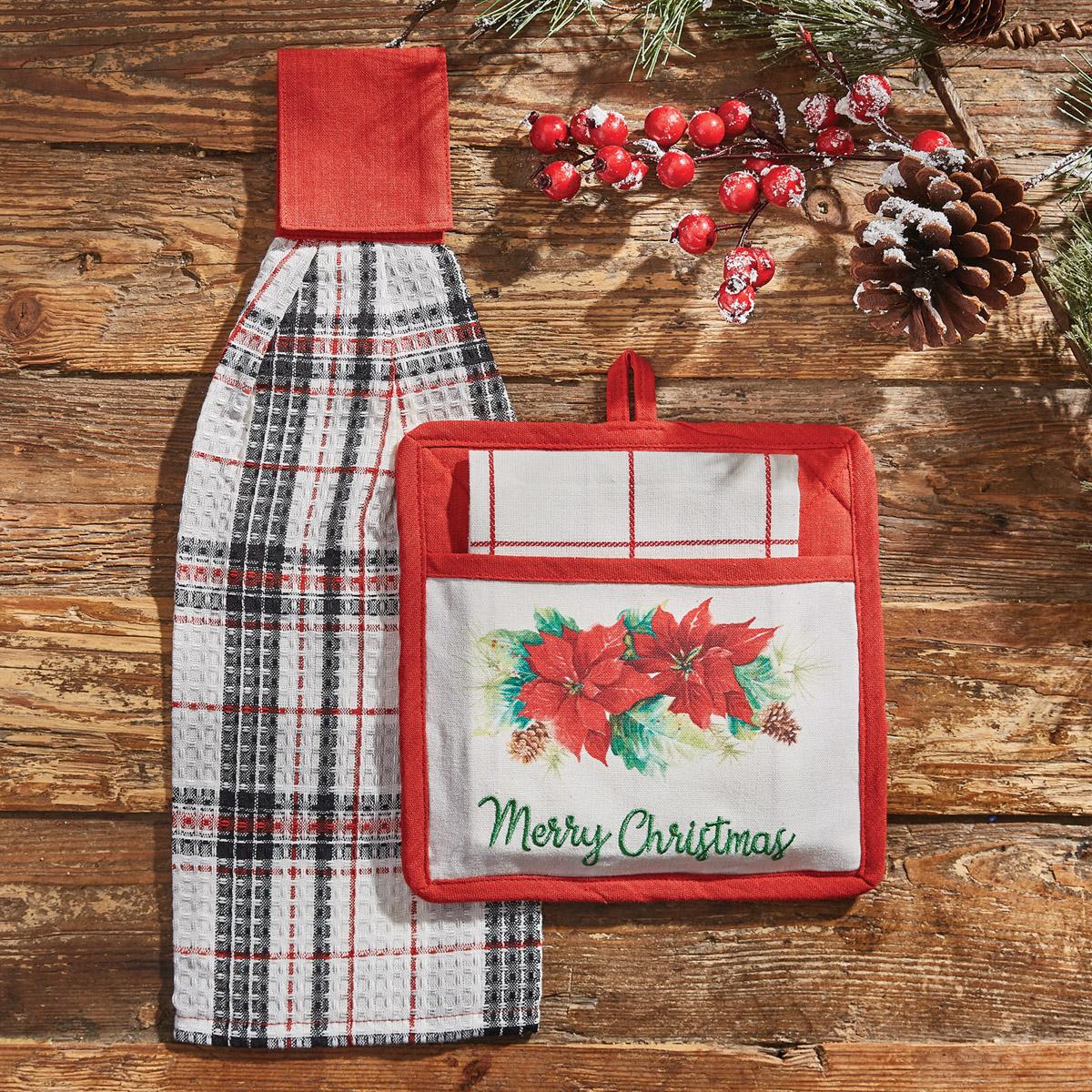Park Designs Poinsettia Pine Potholder